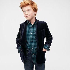 CREWCUTS LUDLOW BLACK VELVET SUIT JACKET BLAZER BOYS 7
